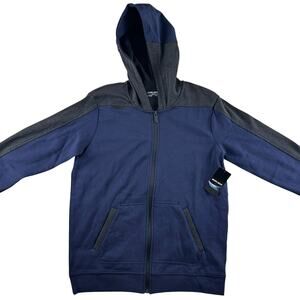 NWT Bauer‎ Premium Fleece Full Zip Hoodie Youth Size XL Hockey Blue & Gray